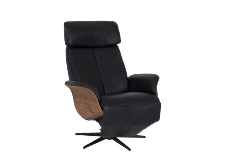 Relaxzetel Relax 7602 leder zwart