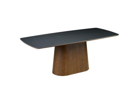 Salontafel Indy 120x60cm - fineer & keramiek - bruin zwart