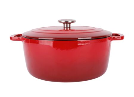 Stoofpot Fontestic Ø28cm 6,9L - gietijzer - rood