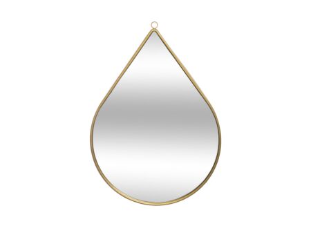 Spiegel Drop 21x29cm - mdf & ijzer - goud