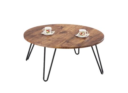Salontafel Liceo rond bruin zwart