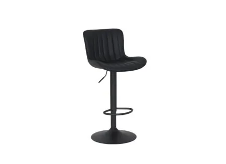 Barstoel Gigolo ZH58-83cm - lederlook - zwart