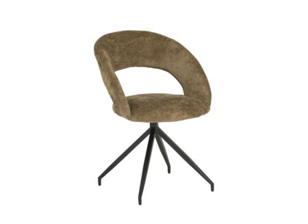Stoel Indy  58x60x85cm - stof - curry