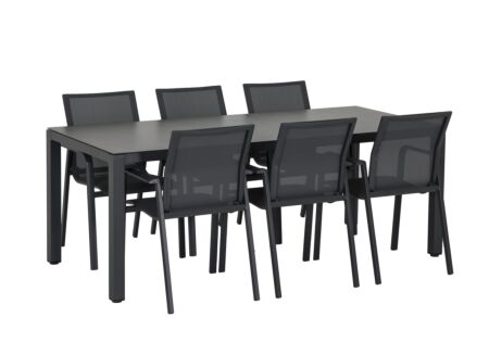 Tuinset Breeze 200x90cm met 6 tuinstoelen Party