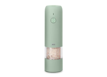 Moulin poivre et sel H14cm - acier - sage électrique et rechargeable