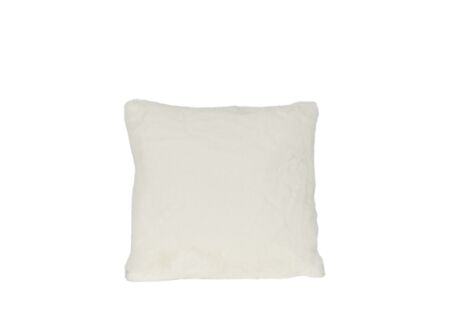 Kussen Duffie 45x45cm - imitatie konijnenvacht - wit