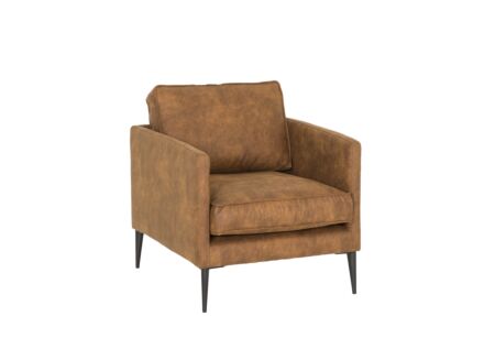 Fauteuil Justin 72x84x78cm - stof - bruin