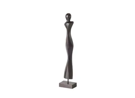 Hoofdfoto - Beeld vrouw Kvinna H52cm - mango massief - mat zwart