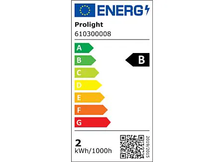 Label énergétique - Ampoule LED 1,9W GU10