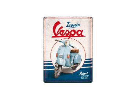 Plakkaat Vespa 40x30cm - metaal - multicolor