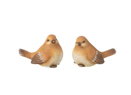 Beeldje Vogel H10cm - porselein - bruin