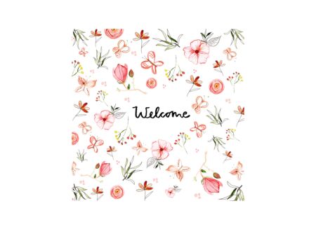 Serviette Welcome 33x33cm multicolor 20 stuks