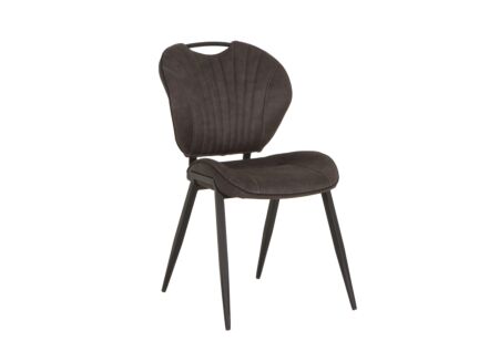 Stoel Jim 49x62x87cm - stof - luxor antraciet