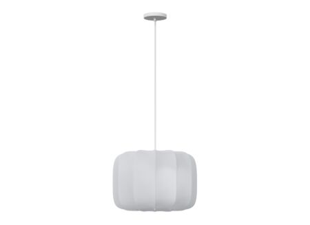 Hanglamp Tobie Ø37cm - katoen/staal - wit