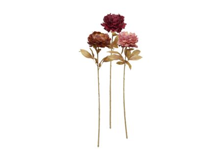 Kunstbloem Pioenroos H76cm - kunststof - multicolor