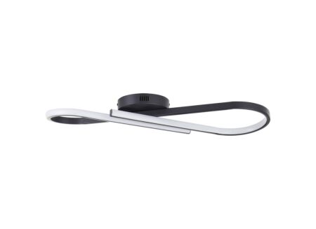 Plafondlamp Hinton 20x65,5x7cm - kunststof & metaal - zwart