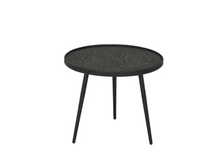 Plus Important - Table basse Billy Ø54cm - bois massif - noir