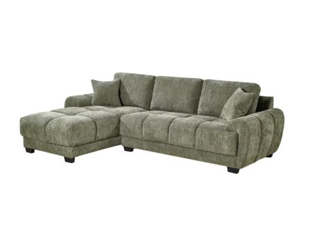 Hoeksalon Conway 259x164cm - polyestervezel - groen