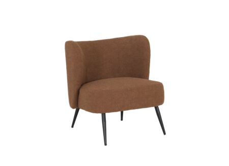 Oorfauteuil Kerry 70x70x76cm - bouclé - roest