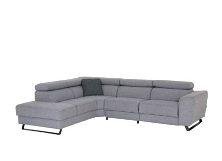 Hoeksalon Milton 238x302cm - stof - castle 153 grijs