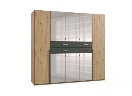 Kleerkast Denver 225cm - decor - artisanale eik/grafiet
