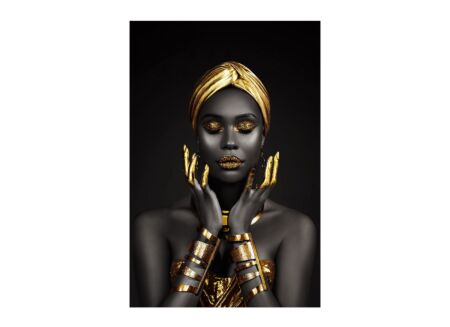 Print op canvas Black & Gold 60x90cm