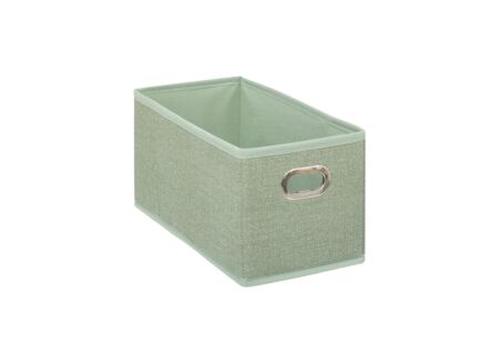 Opbergbox 31x15cm - stof - saliegroen