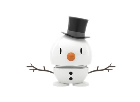 Figuur Hoptimist Snowman S H7,8cm - kunststof - wit