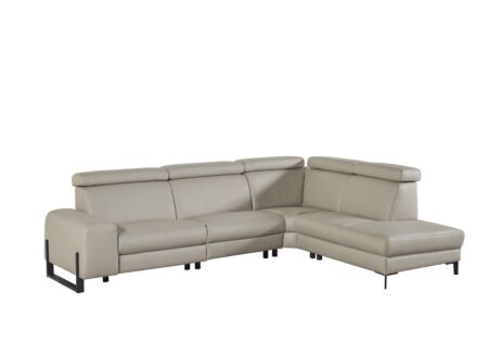 Hoeksalon Durham 298x230cm - stof - lichtgrijs