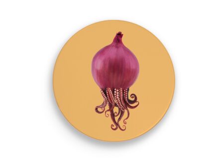 Pannenonderzetter Octopus Ø18cm - stoneware - oranje