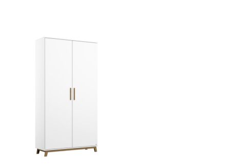 Kleerkast 92cm - decor - alpine wit/eik