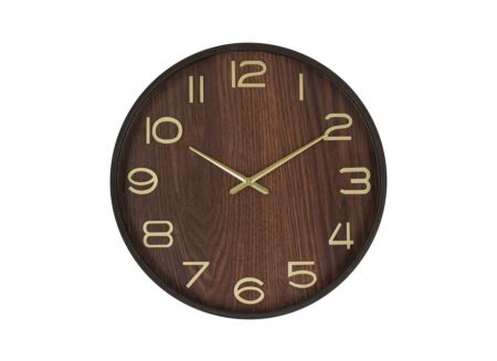Wandklok Ivana Ø38cm - MDF - bruin