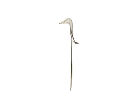 Schoenlepel Eend H56cm - aluminium - zilver