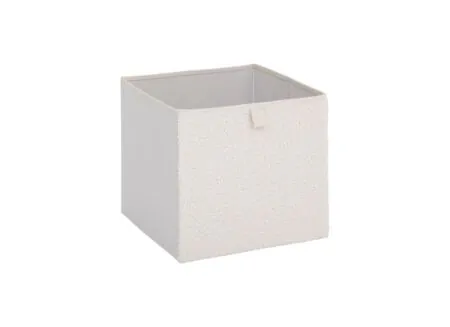 Opbergbox 31x31cm - bouclé - wit - Boite de rangement 31x31cm - bouclé - blanc