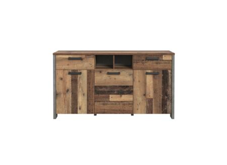 Dressoir Clif 156cm - meubelplaat - old wood/beton