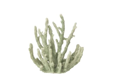 Figuur Koraal 15x9x16cm - polyresine - muntgroen