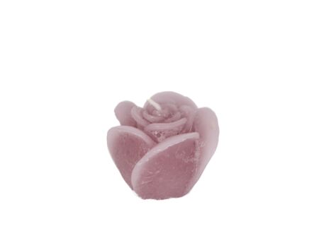 Kaars Roses Sculptures S Ø8,50x6,50cm - rustiek - oud rood