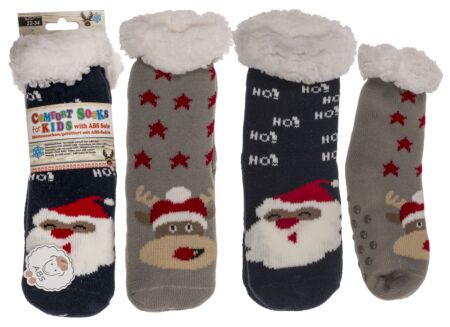 Sokken Comfort Kids Reindeer & Santa Claus maat 22-34
