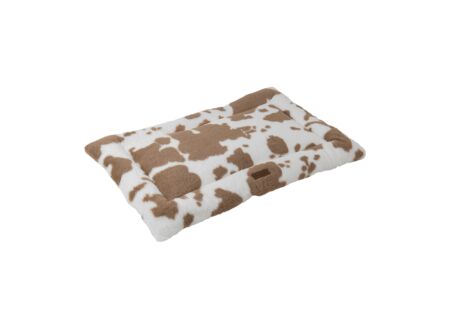 Hondenkussen Cow Plush M 73x45cm - polyester - wit & bruin