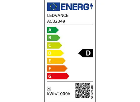 Label énergétique - Ampoule LED Retrofit 7,5W E27 mat