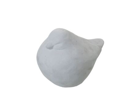 Beeldje Vogel 11,5x7x8cm - cement - wit