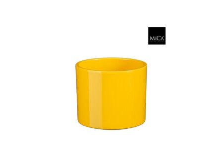 Bloempot Era H12,5cm keramiek geel