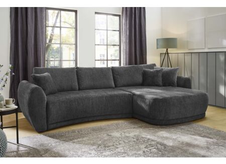 Hoeksalon Laguna 325x180cm - stof - grijs