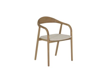 Stoel Aurora 56,5x53x79,4cm - eik massief & polyestervezel - naturel