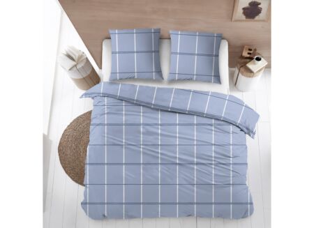 Dekbedovertrek Pommelin 240x220 - flanel - blauw