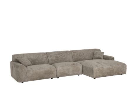 Hoeksalon Massa 354x168cm - stof - taupe