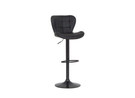 Barstoel Vaillant ZH61cm lederlook zwart