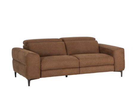 Zetel Blake 3-zit - stof - cognac met manueel verstelbare hoofdsteunen