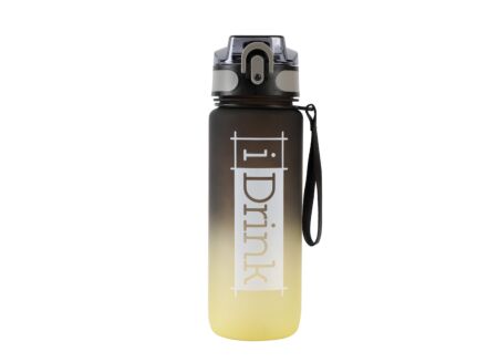 Drinkfles Tritan 75cl - kunststof - zwart & geel