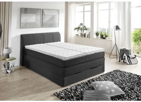 Sfeerfoto - Boxspring BX1440  140x200cm - stof - antraciet  met opbergruimte